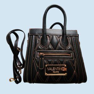 Valentino By Mario Valentino Eva Diamond Quilt Leather / Suede Tote